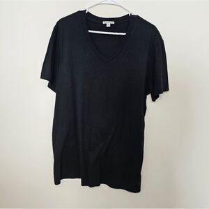 James Perse Mens Black V Neck Tee Shirt